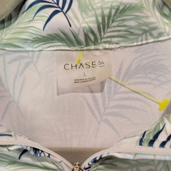 Chase 54 Leaf Print Quarter-Zip Pullover - Picture 5 of 5